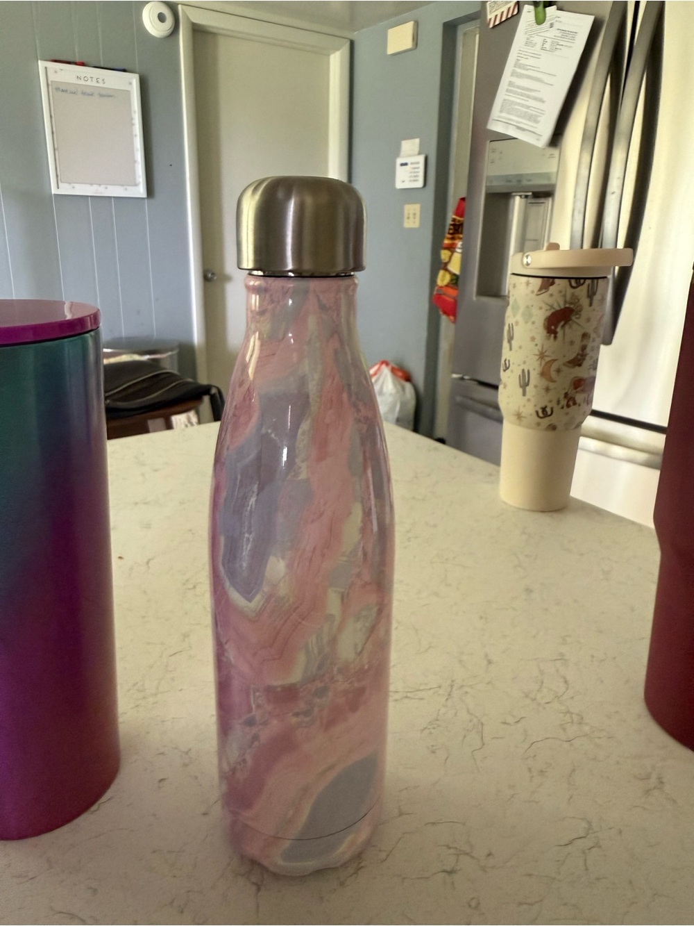 S'well Pink Marble Insulated Stainless Bottle